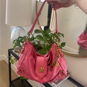 Steve Madden Pink Shoulder Bag with Gold Hardware